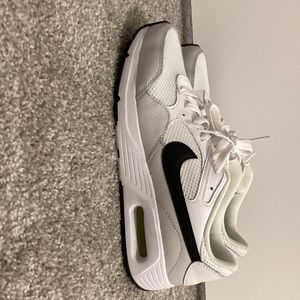 the shoes are nike air maxs no box white and yellow,black.